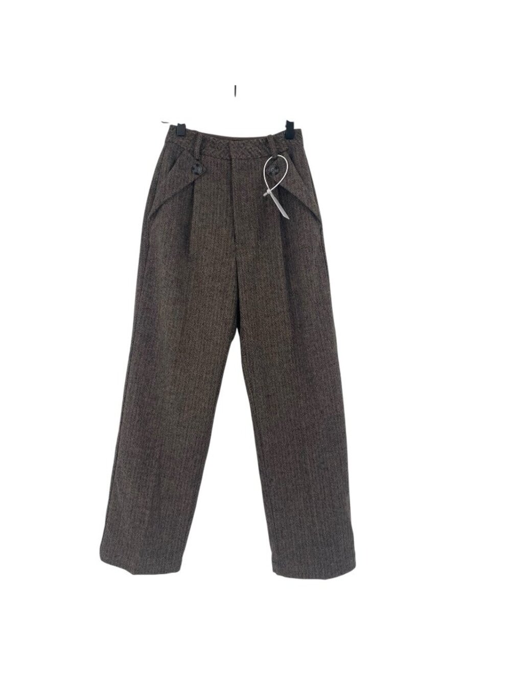 petite studio nyc X SuggyL size XXS Reign Pants Brownstone Stripes Career Wool